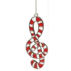  4 Peppermint Twist Treble Clef Music Note Christmas 