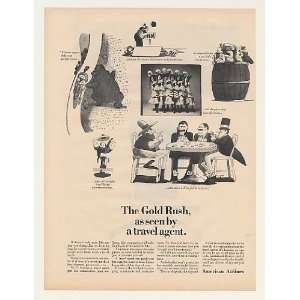   Airlines Gold Rush Seen Travel Agent Print Ad (47761)