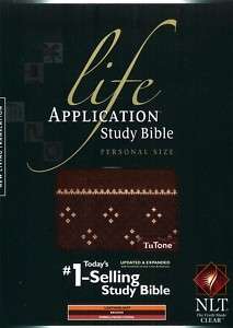 NLT LIFE APPLICATION STUDY BIBLE PERSONAL BROWN/CORAL BRAND NEW  
