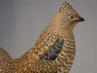 Ruffed Grouse Original Wood Bird Carving/Birdhug  