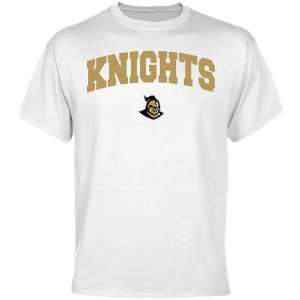  UCF Knights T Shirt : UCF Knights White Mascot Arch T 