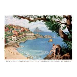 1946 Roman Seaside Villas on the Isle of Capri   H. M. Herget Ancient 