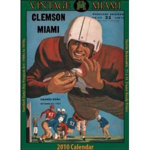   Miami Hurricanes Football 2010 Vintage Wall Calendar