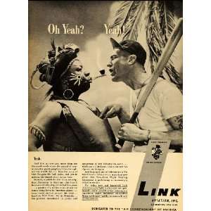  1947 Ad Link Aviation Flight Training Marine Baseball 