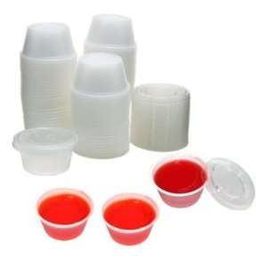 oz. Plastic Shot Cups with Lids  100ct.  Kitchen 