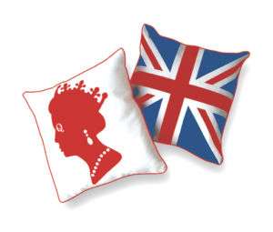 MUST SEE UNION JACK / BRITISH QUEEN UK PILLOW  