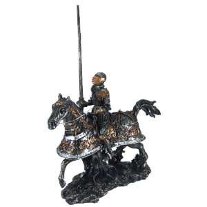  Parading Jouster Knight On Horseback Statue Figure Joust 