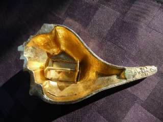 UNIQUE 1960S OCEAN THEME TED ARNOLD LTD GOLD PAINTED CAST IRON CONCH 