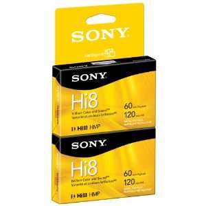  Sony Media P6120HMPR/2C 2 Pack 120 Minute Hi8 Tape with 