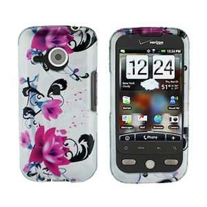Eris S6200 PDA Cell Phone Red Flower on White Design Protective Case 