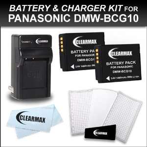   3D1 Kit Includes 2 Replacement Panasonic DMW BCG10 + AC/DC 110/220
