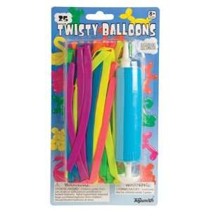 25 Piece Twisty Balloons Set with Air Pump   Toysmith 