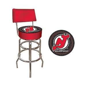  NHL New Jersey Devils Padded Bar Stool with Back Sports 