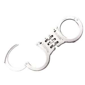  Grade Nickel Plated HINGED Handcuffs Serial Numbered with 2 Keys 