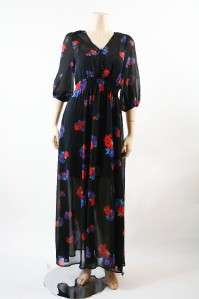   2011 MinkPink Carnaby Gypsy Floral Sheer Maxi Dress S Aritzia  