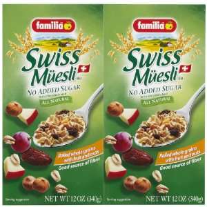 Familia Swiss Muesli (No Sugar Added) Cereal, 12 oz, 2 pk  