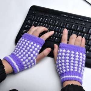 PAIRS Computer Keyboard Typing Gloves Pineapple Dots Half Finger 