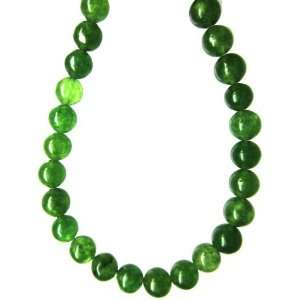  Bead Collection 40420 Dark Green Dyed Jade Beads, 8 Inch 