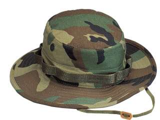 WOODLAND CAMOUFLAGE Army RIP STOP BOONIE HAT  