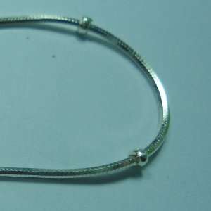  925 Silver Bead and Chain Necklace Jewelry