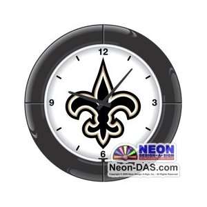 New Orleans Saints Neon Clock