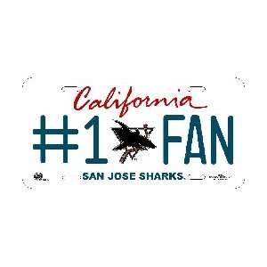  San Jose Sharks #1 Fan Metal License Plate *SALE*