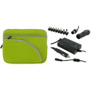   Car / Airplane (Invisible Zipper Tri Pocket   Neon Green) Electronics