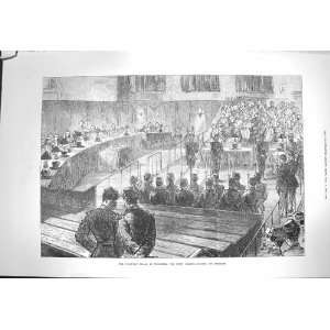  1871 Communist Trials Versailles Court Soldiers Print 