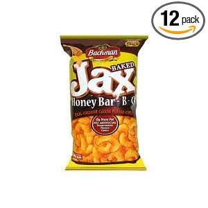 Bachman Jax Honey BBQ Cheese Curls, 6.0 Oz Bags (Pack of 12)