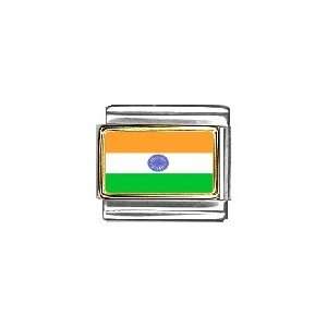 India Flag Italian Charm Bracelet Link