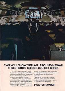TWA TRANS WORLD  LAX TO HNL BOEING 707  HAWAII/MOVIE AD  