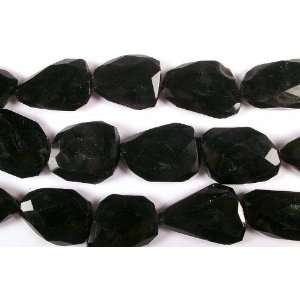  Black Onyx Faceted Flat Tumbles   