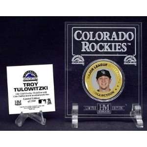  Troy Tulowitzki Gold and Color Coin 