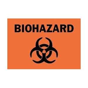 Biohazard Sign,10 X 14in,bk/orn,sym,surf   BRADY