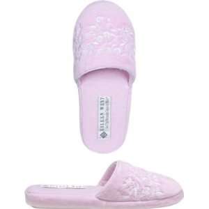 Eileen West Forget Me Not Velour Slippers