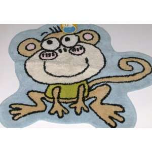  Plush Pile Wild Monkey Throw Rug Soft Cotton Decorative 