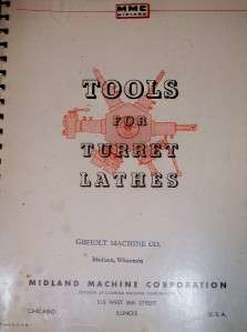 Vtg MMC Midland Machine Corp Catalog~Turret Lathe Tools  