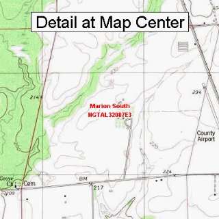  USGS Topographic Quadrangle Map   Marion South, Alabama 