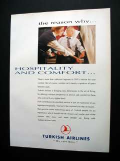 Turkish Airlines air lines turkey 1992 print Ad  