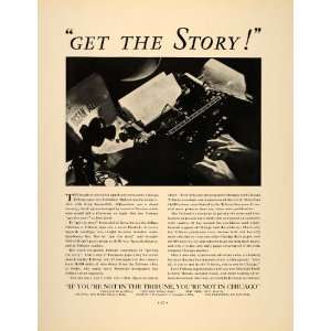 1932 Chicago Tribune Newspaper Advertising Typewriter   Original Print 
