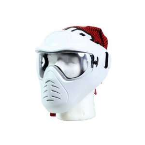  Bravo Face Pro Airsoft Mask   White: Sports & Outdoors