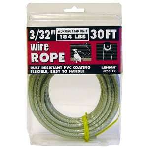   C301PK 3/32 Inch by 30 Foot PVC Coated Wire Rope