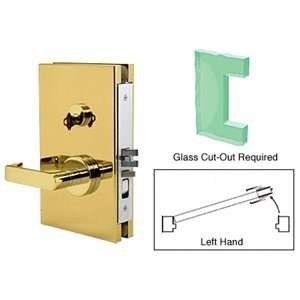 CRL 6x10 LH Polished Brass Finish Center Lock with Deadlatch in 