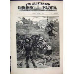   1882 Battle Tel El Kebir Soldiers Fighting Gun Sketch