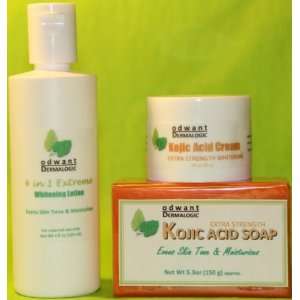 Proven Effective Kojic acid soap 4in1 Whitening Lotion kojic cream 