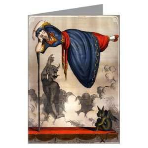  Circus Poster of Woman Levitating In A Side Show c1870 