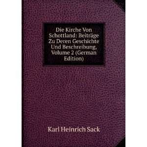   Und Beschreibung, Volume 2 (German Edition) Karl Heinrich Sack Books