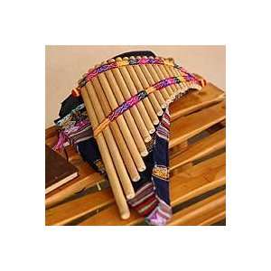  NOVICA Bamboo panpipe, Andean Zampona