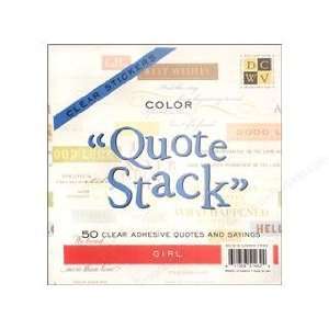  Clear Color Sticker Quote Stack (10 Sheets/pad)   Girls 