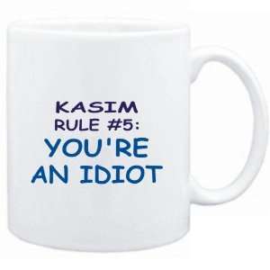  Mug White  Kasim Rule #5 Youre an idiot  Male Names 